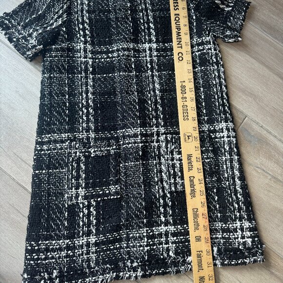 Very J Black & White Tweed Shift Dress – Women’s Medium – Chic Fall Workwear - Picture 5 of 8